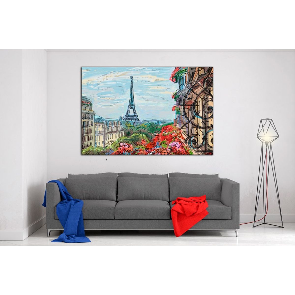 TAYRONA STORE - Cuadro En Lienzo Para Comedor Pintura Paris 01 120x80cm