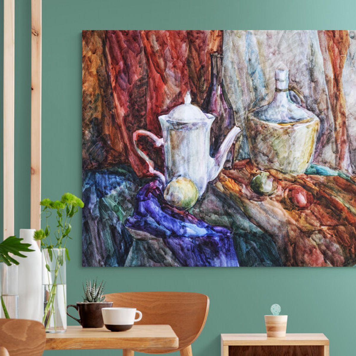 TAYRONA STORE - Cuadro En Lienzo Para Comedor Bodegon 163 50x40cm