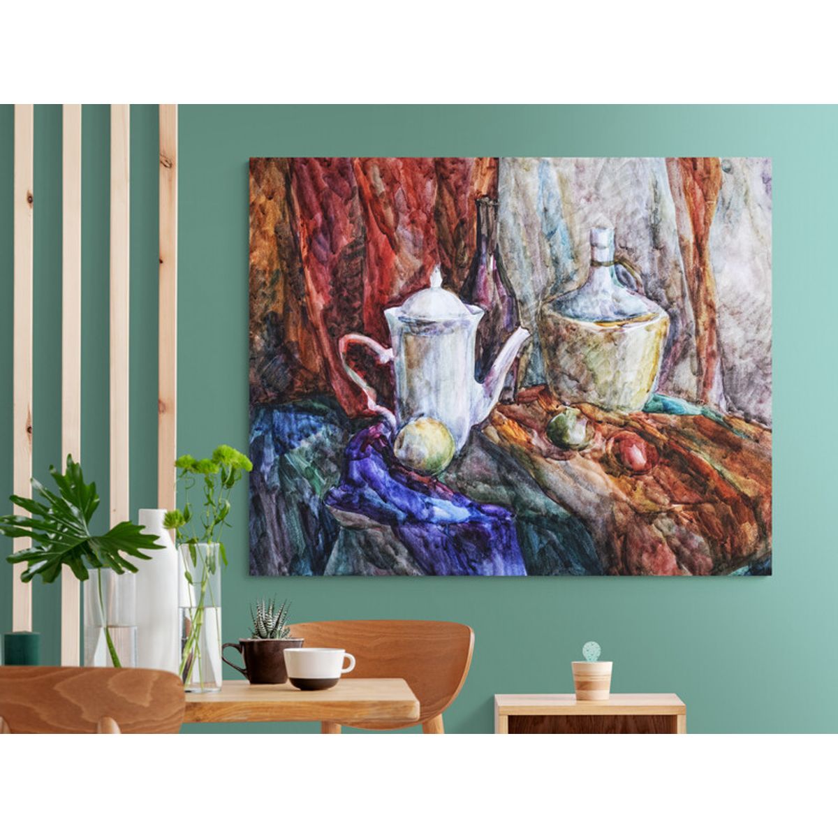 TAYRONA STORE - Cuadro En Lienzo Para Comedor Bodegon 163 50x40cm