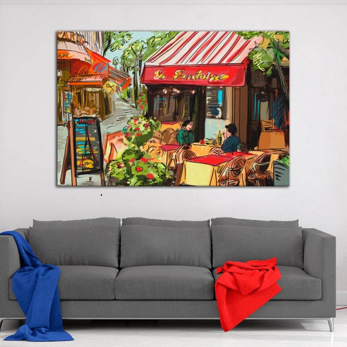 TAYRONA STORE - Cuadro En Lienzo Para Comedor Pintura Paris 03 120x80cm