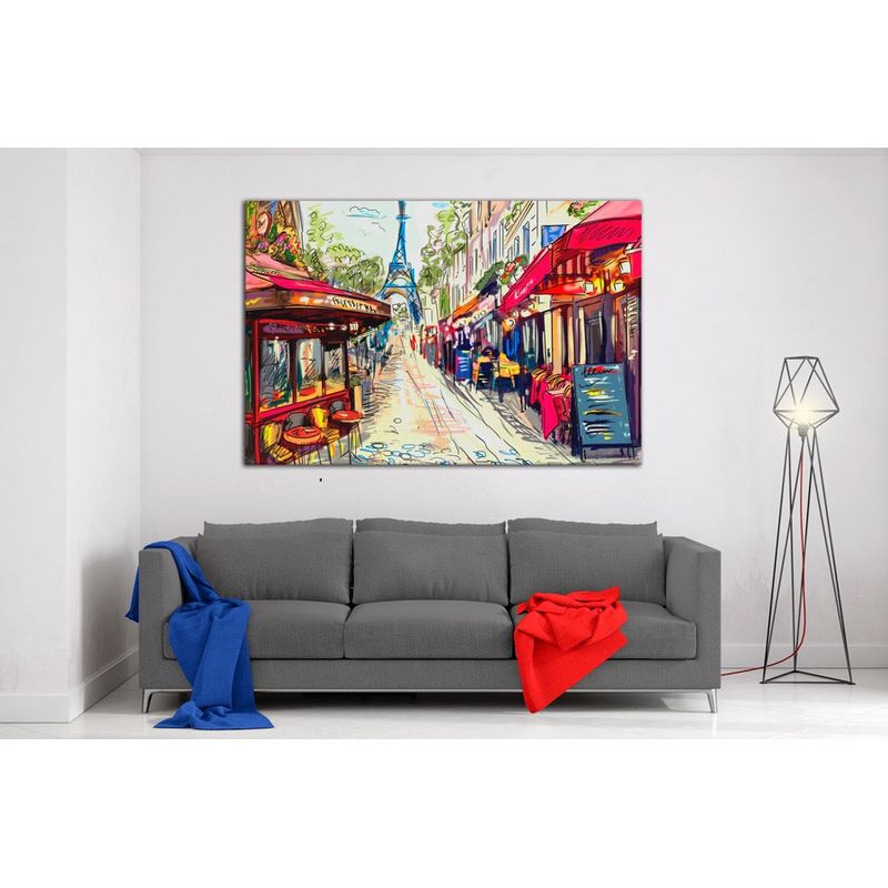 TAYRONA STORE - Cuadro En Lienzo Para Comedor Pintura Paris 04 120x80cm