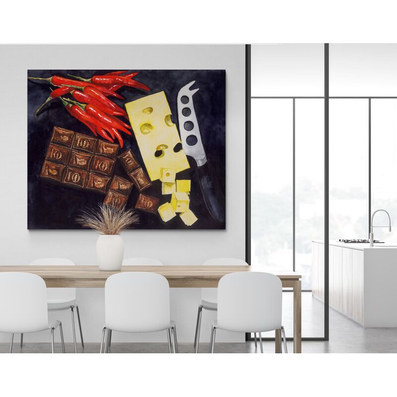 TAYRONA STORE - Cuadro En Lienzo Para Comedor Bodegon 248 50x40cm