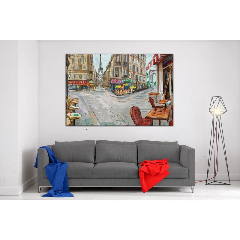 TAYRONA STORE - Cuadro En Lienzo Para Comedor Pintura Paris 05 70x50cm
