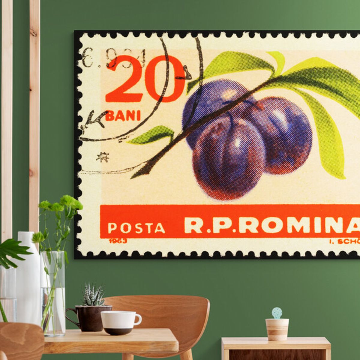 TAYRONA STORE - Cuadro Lienzo Para Comedor Bodegon Fruta Estampilla 069 100x75cm