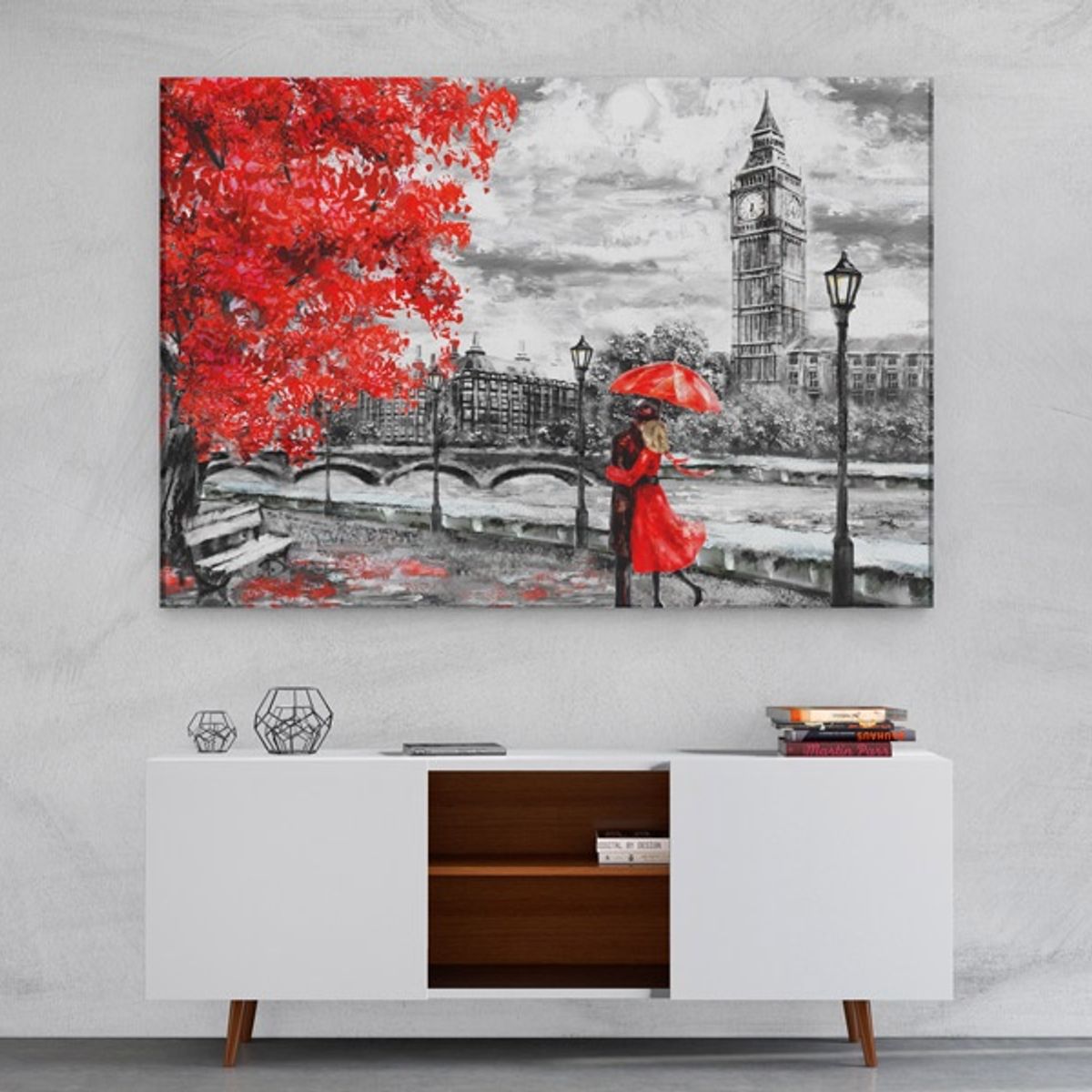 TAYRONA STORE - Cuadro En Lienzo Para Comedor Pintura London 03 50x35cm