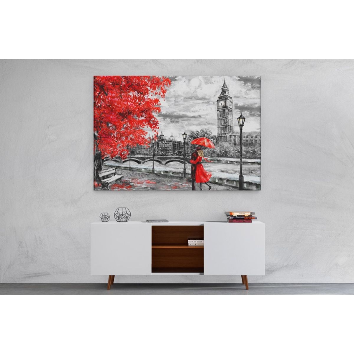 TAYRONA STORE - Cuadro En Lienzo Para Comedor Pintura London 03 50x35cm