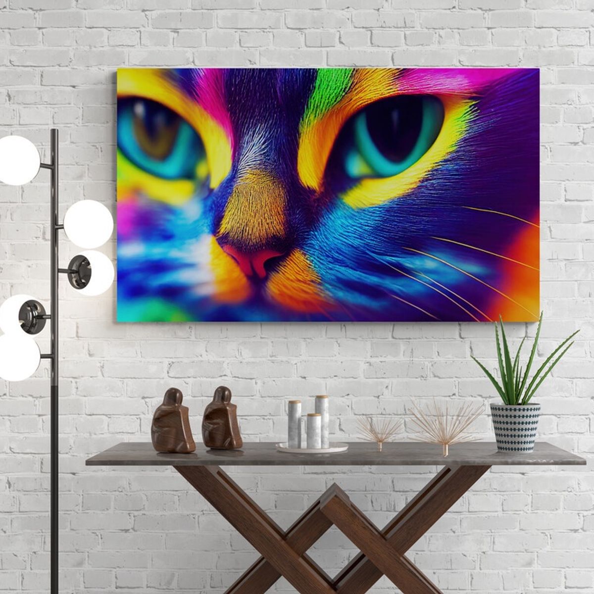 TAYRONA STORE - Cuadro En Lienzo Para Comedor Gatos 260 170x100cm