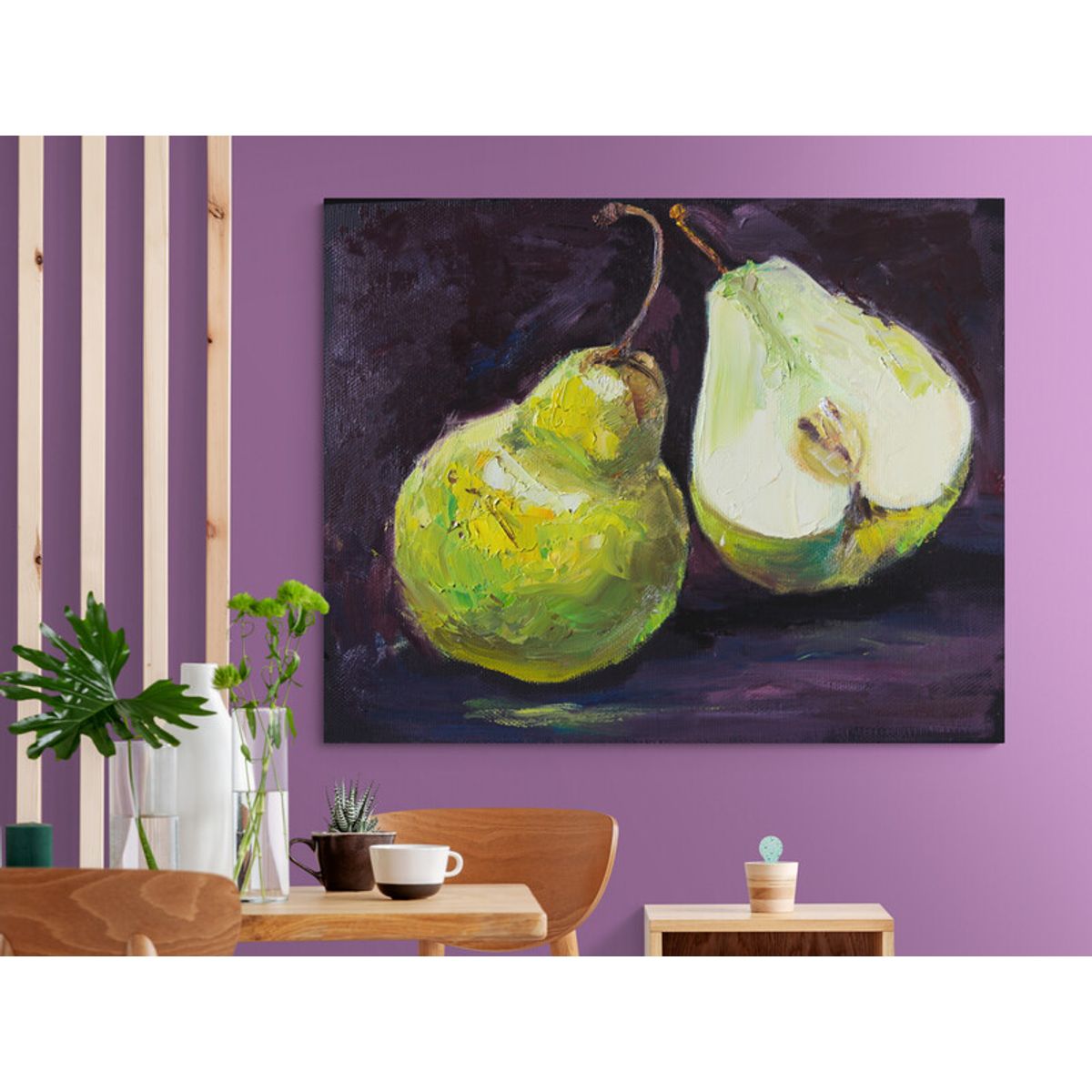 TAYRONA STORE - Cuadro En Lienzo Para Comedor Bodegon Frutas 127 50x40cm