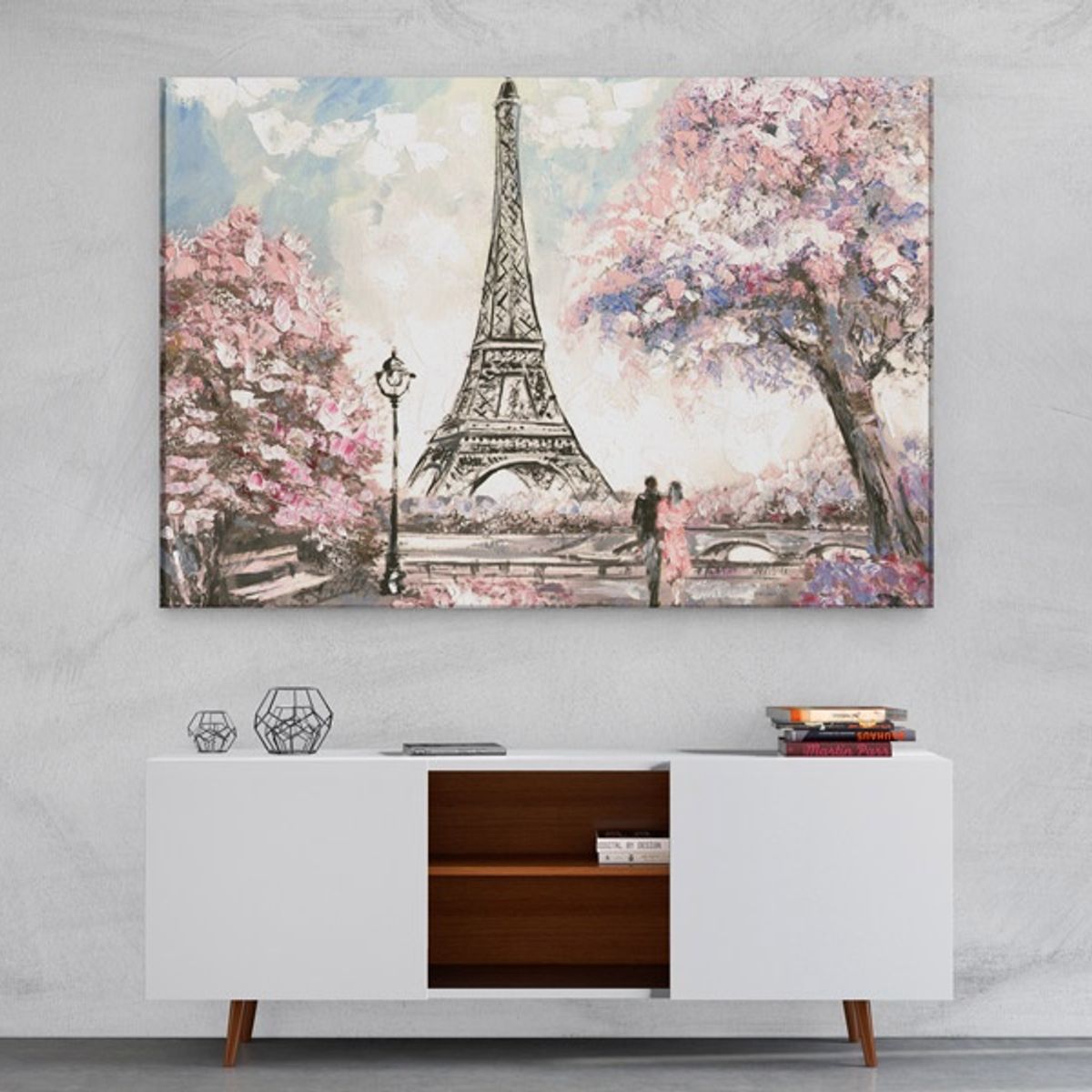 TAYRONA STORE - Cuadro En Lienzo Para Comedor Pintura Paris 11 50x35cm
