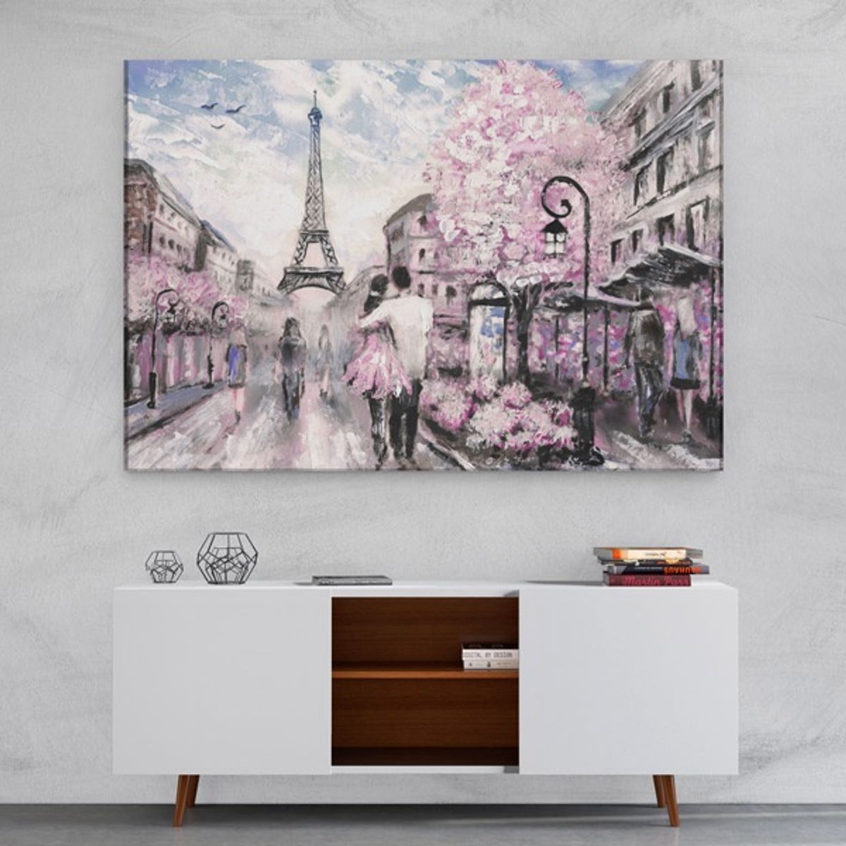 TAYRONA STORE - Cuadro En Lienzo Para Comedor Pintura Paris 12 100x70cm.