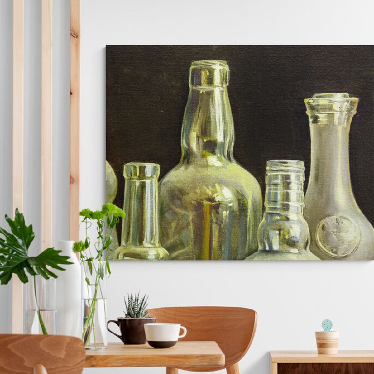TAYRONA STORE - Cuadro En Lienzo Para Comedor Bodegon Botellas 181 125x100cm