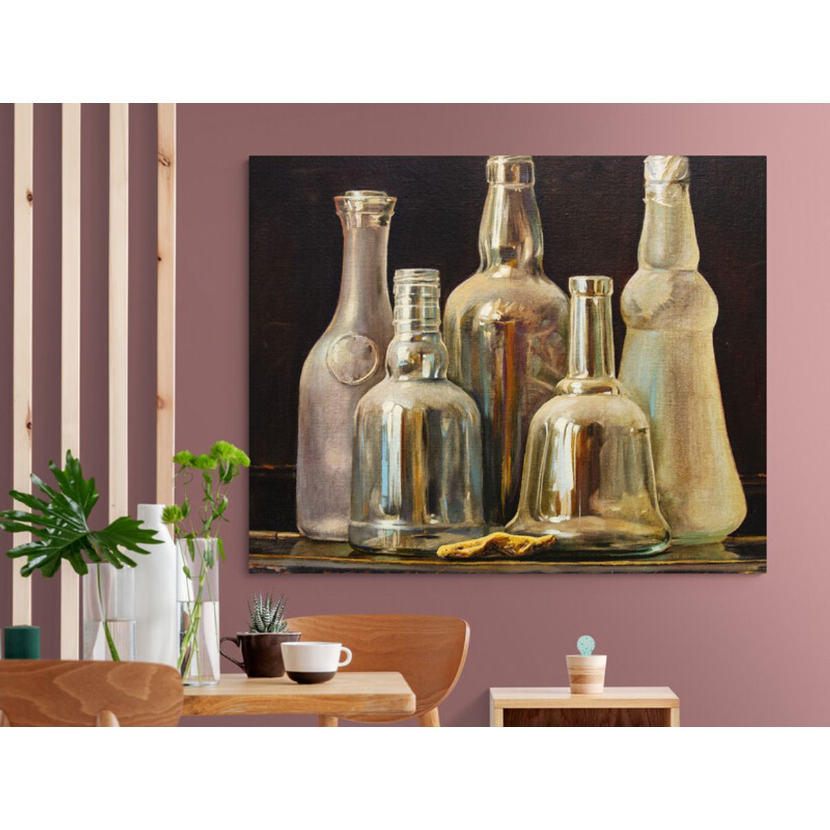 TAYRONA STORE - Cuadro En Lienzo Para Comedor Bodegon Botellas 183 125x100cm