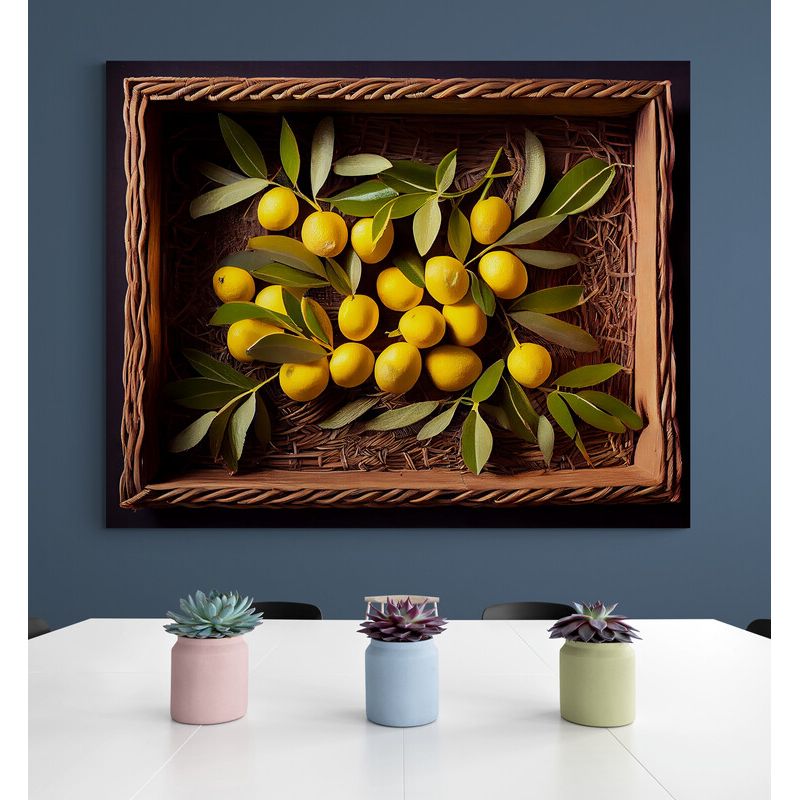 TAYRONA STORE - Cuadro En Lienzo Para Comedor Bodegon Frutas 289 150x120cm