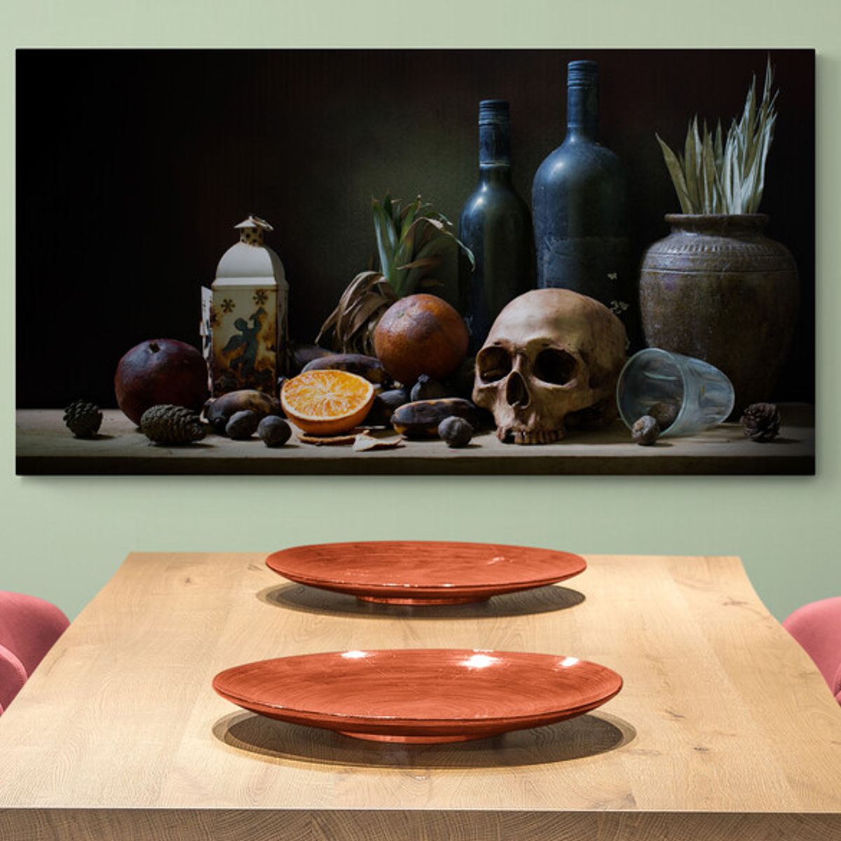 TAYRONA STORE - Cuadro En Lienzo Para Comedor Bodegon 222 75x40cm