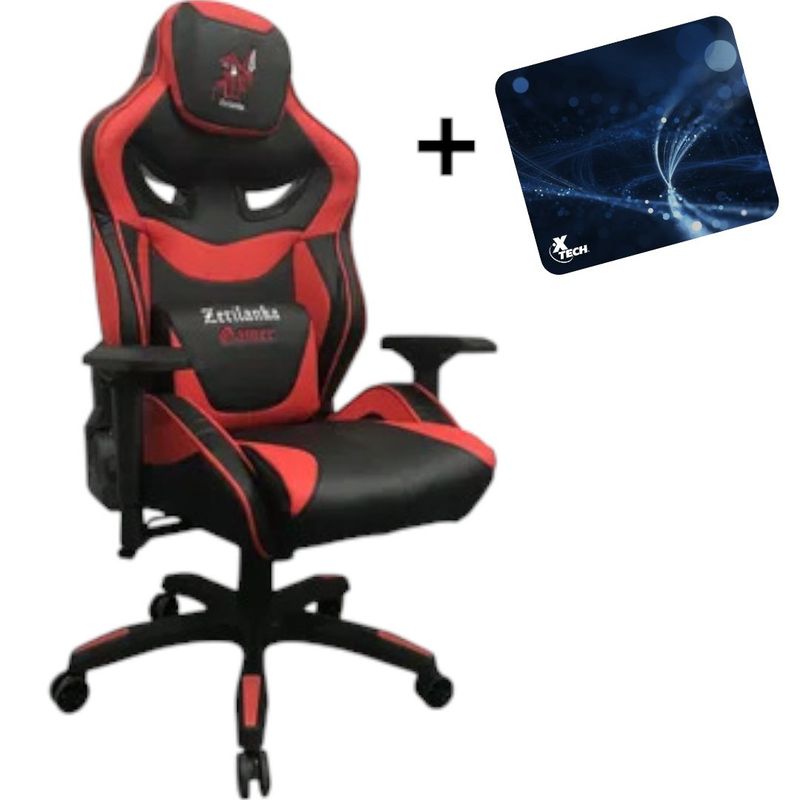 GENERICO - SILLA GAMER PROFESIONAL PRO ROJA ACKAMER BRAZOS 4D ZERILANKA