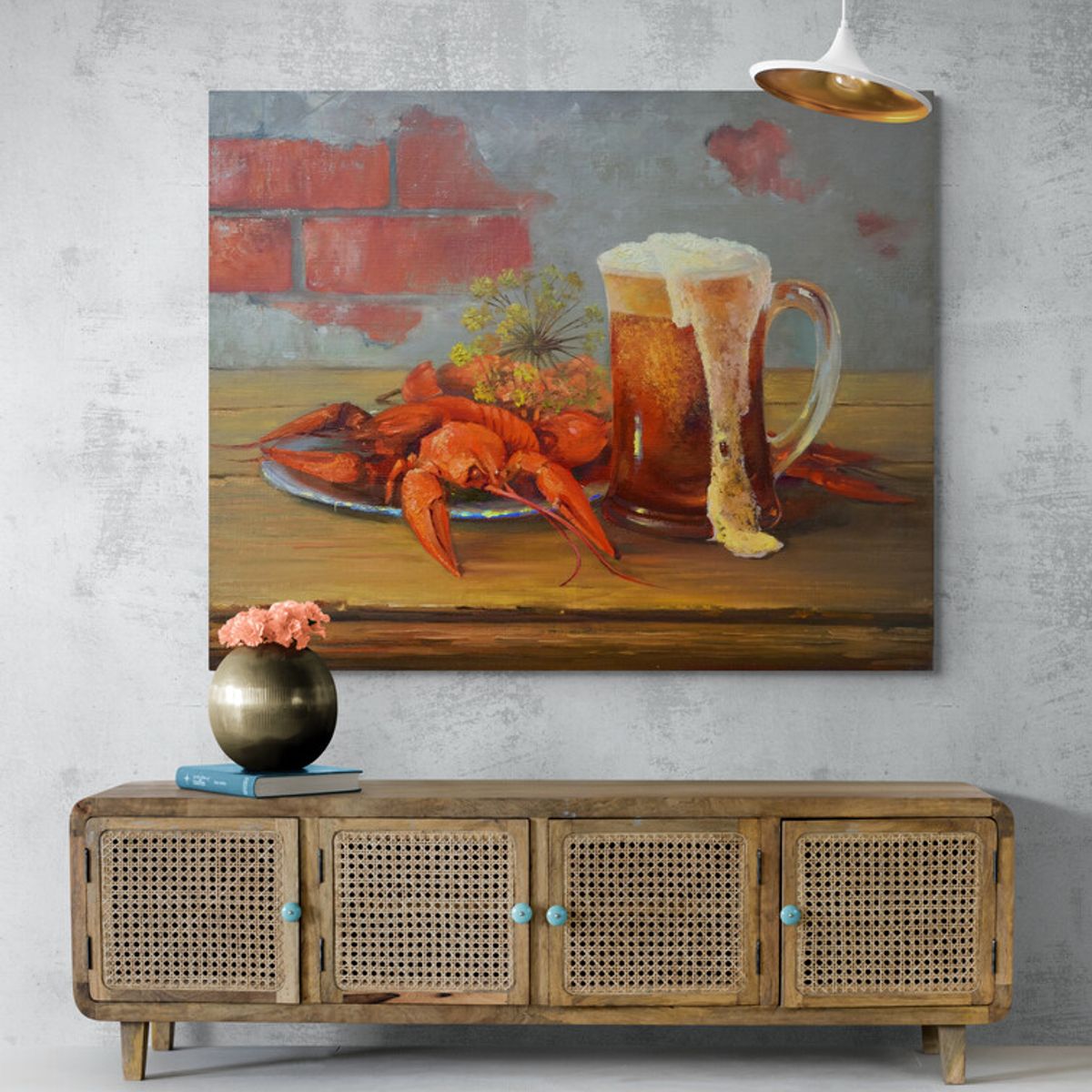 TAYRONA STORE - Cuadro En Lienzo Para Comedor Bodegon 103 110x60cm