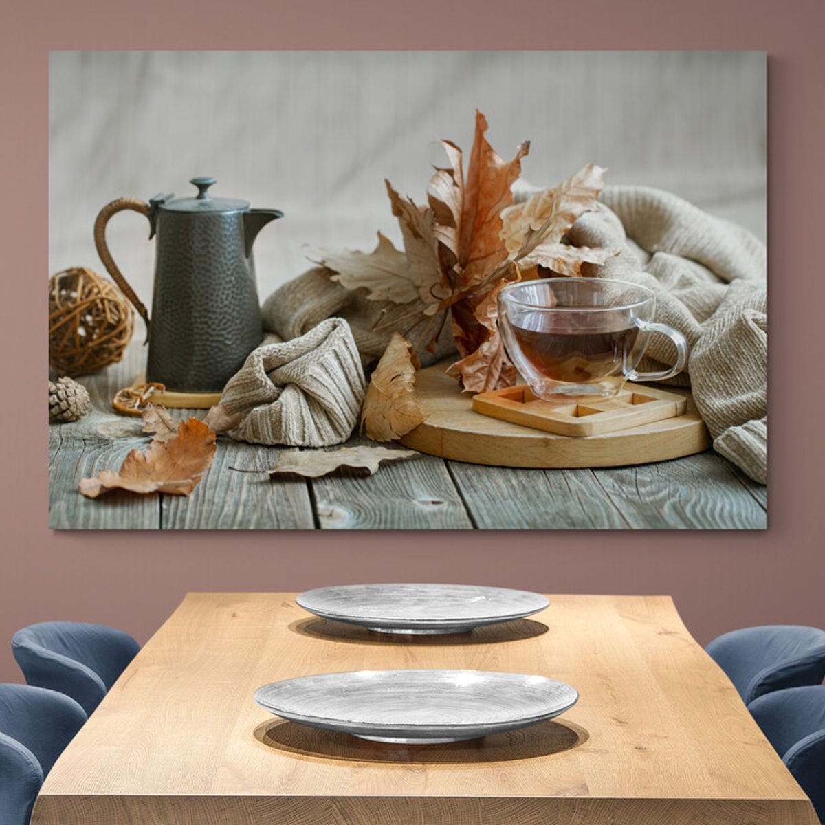 TAYRONA STORE - Cuadro En Lienzo Para Comedor Bodegon 146 70x50cm