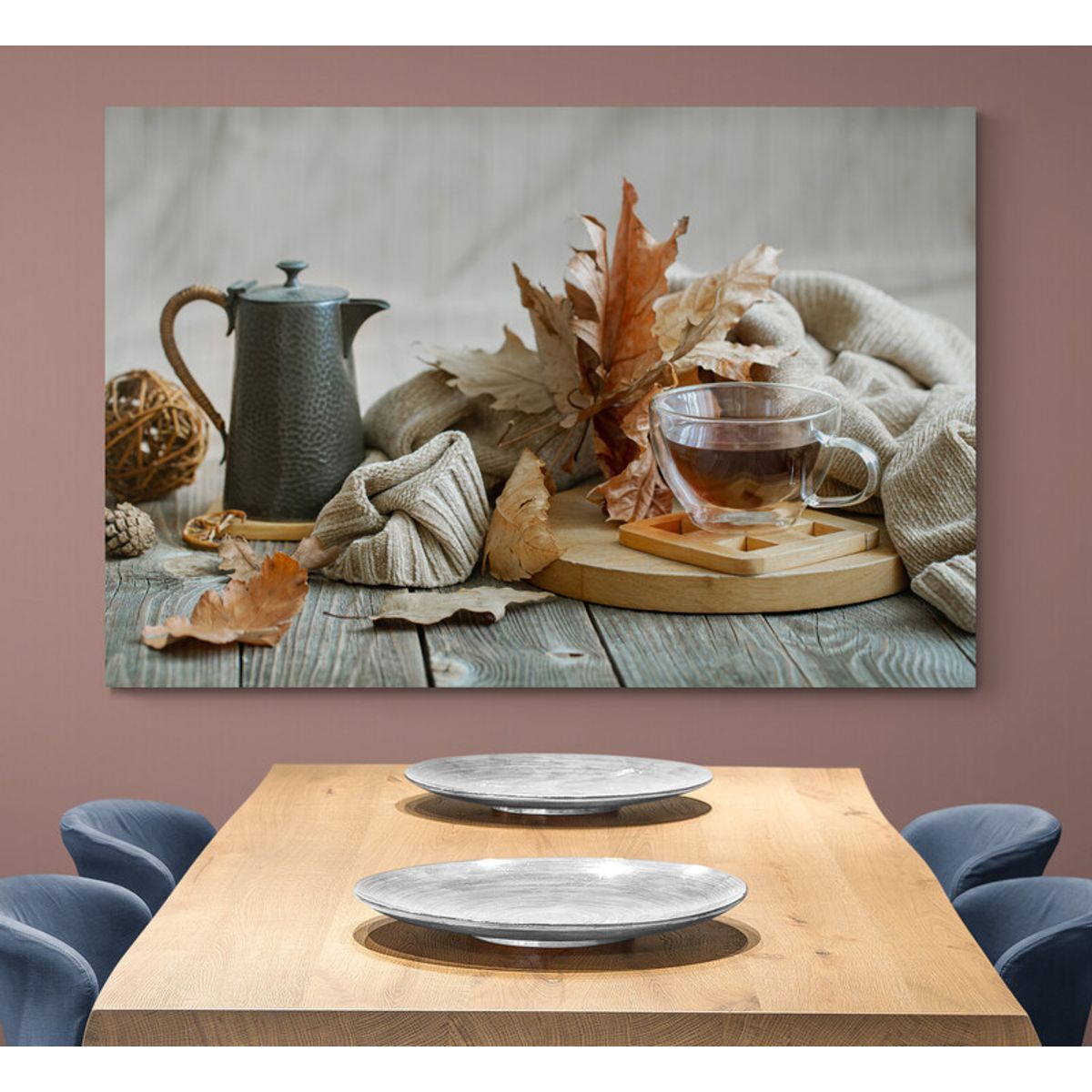 TAYRONA STORE - Cuadro En Lienzo Para Comedor Bodegon 146 70x50cm