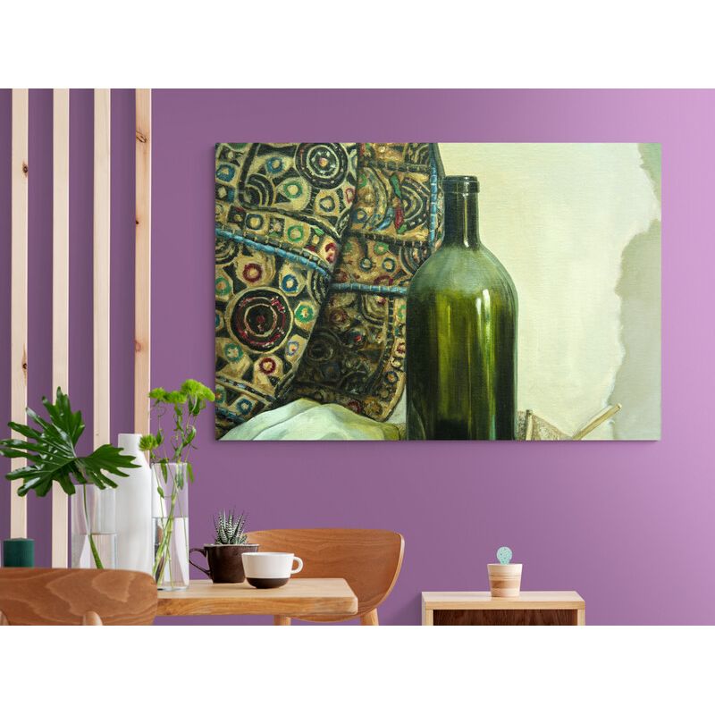 TAYRONA STORE - Cuadro En Lienzo Para Comedor Bodegon Botellas 186 150x100cm