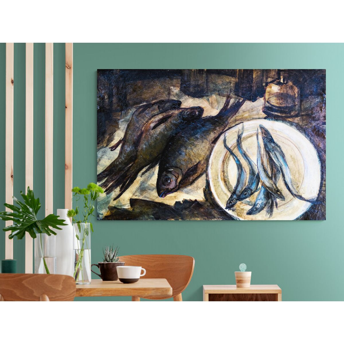 TAYRONA STORE - Cuadro En Lienzo Para Comedor Bodegon 148 70x50cm