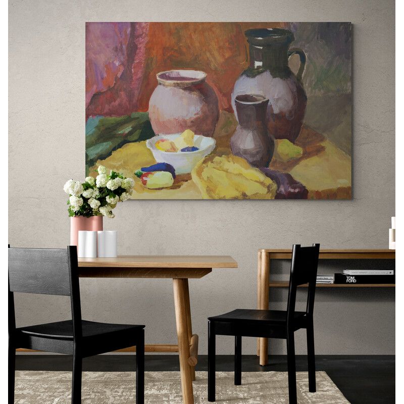 TAYRONA STORE - Cuadro En Lienzo Para Comedor Bodegon 154 50x35cm