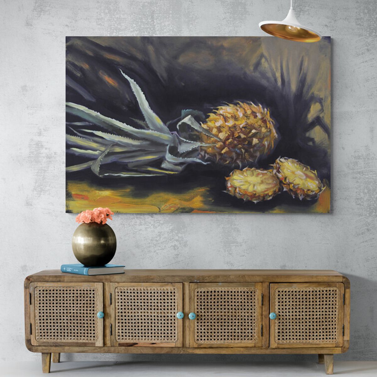 TAYRONA STORE - Cuadro En Lienzo Para Comedor Bodegon Frutas 125 150x100cm