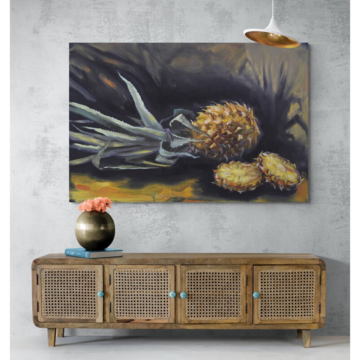 TAYRONA STORE - Cuadro En Lienzo Para Comedor Bodegon Frutas 125 150x100cm
