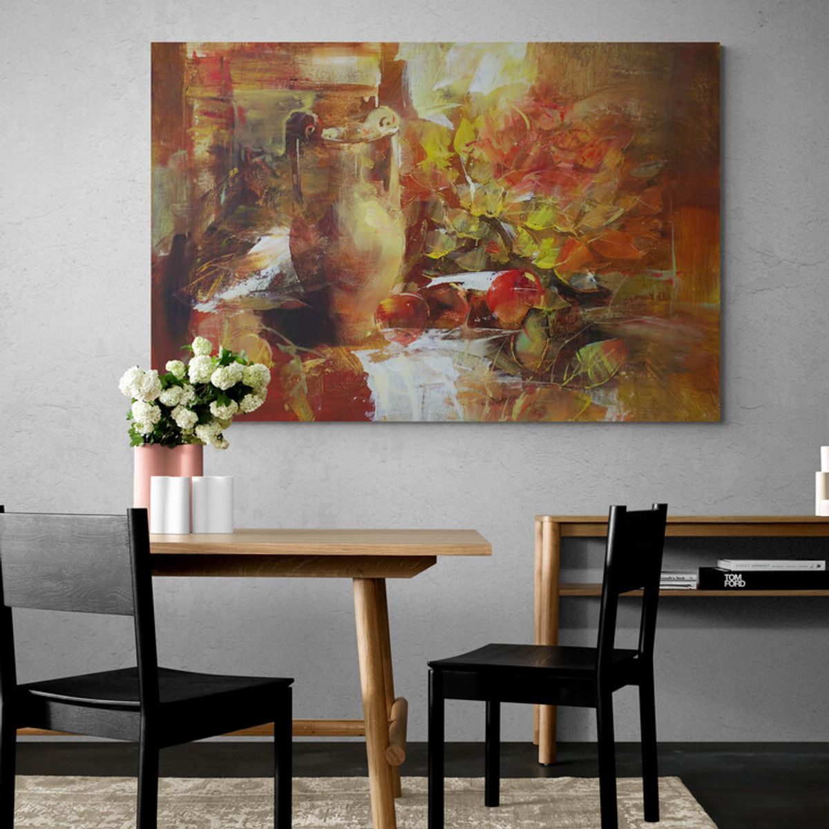 TAYRONA STORE - Cuadro En Lienzo Para Comedor Bodegon Frutas 131 50x35cm