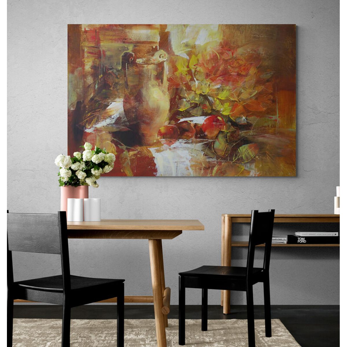 TAYRONA STORE - Cuadro En Lienzo Para Comedor Bodegon Frutas 131 50x35cm