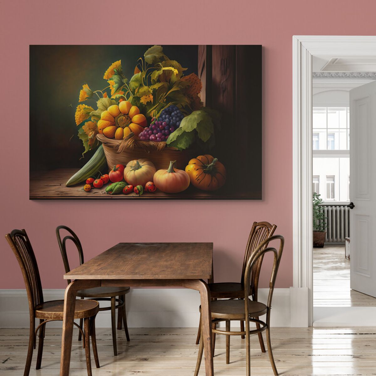 TAYRONA STORE - Cuadro En Lienzo Para Comedor Bodegon Frutas 264 100x70cm