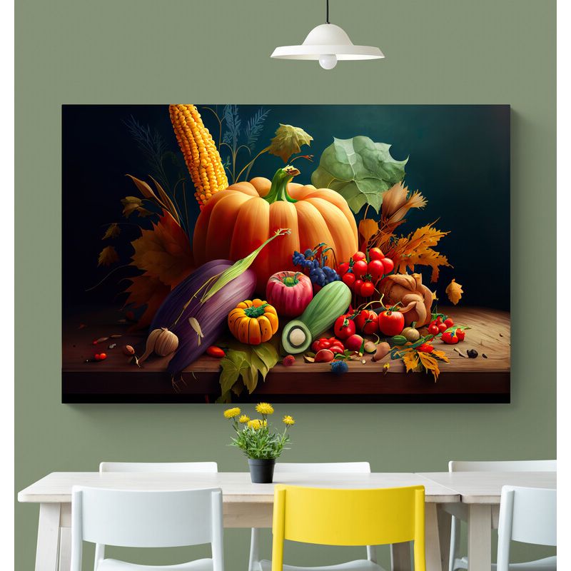 TAYRONA STORE - Cuadro En Lienzo Para Comedor Bodegon Frutas 265 70x50cm