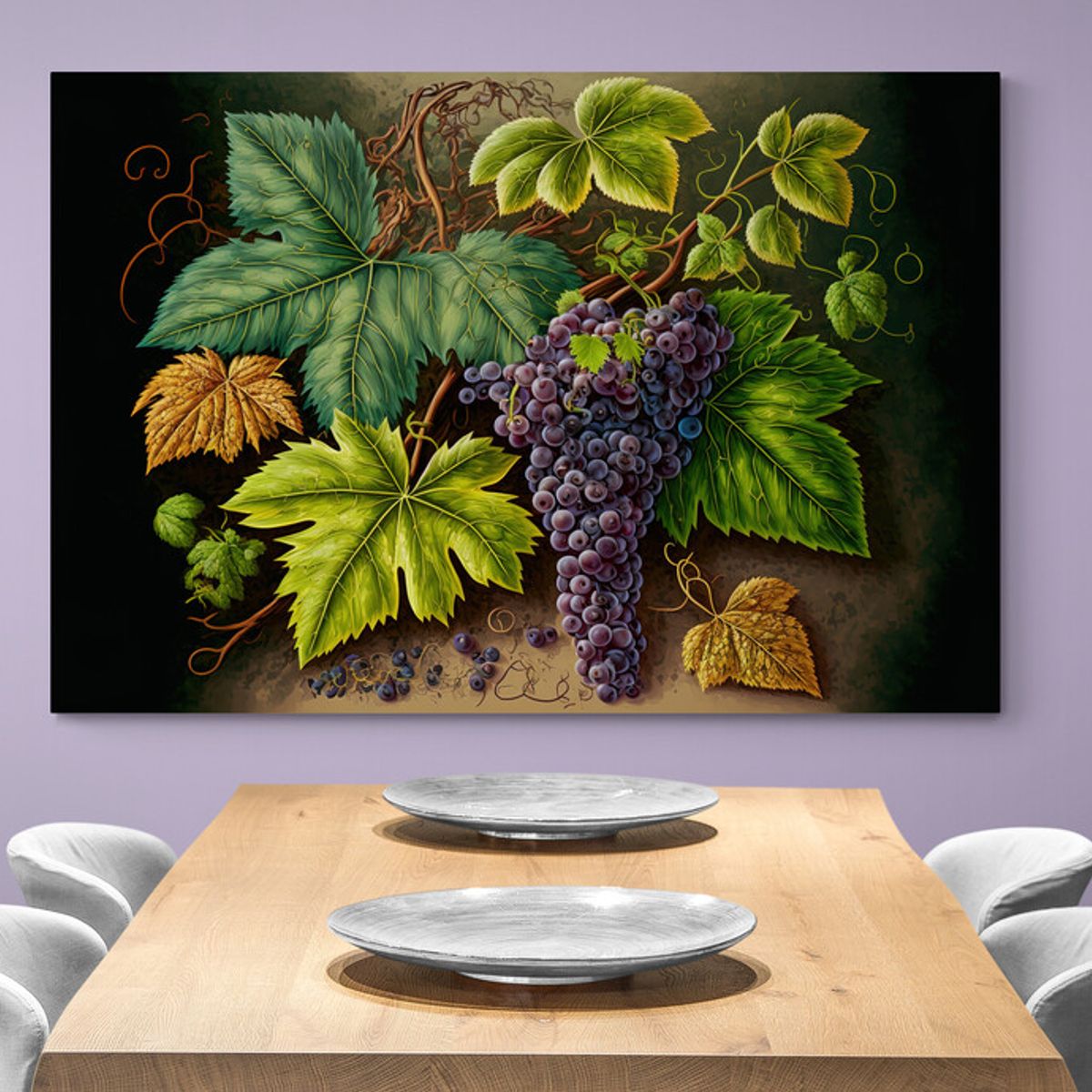 TAYRONA STORE - Cuadro En Lienzo Para Comedor Bodegon Frutas 267 100x70cm