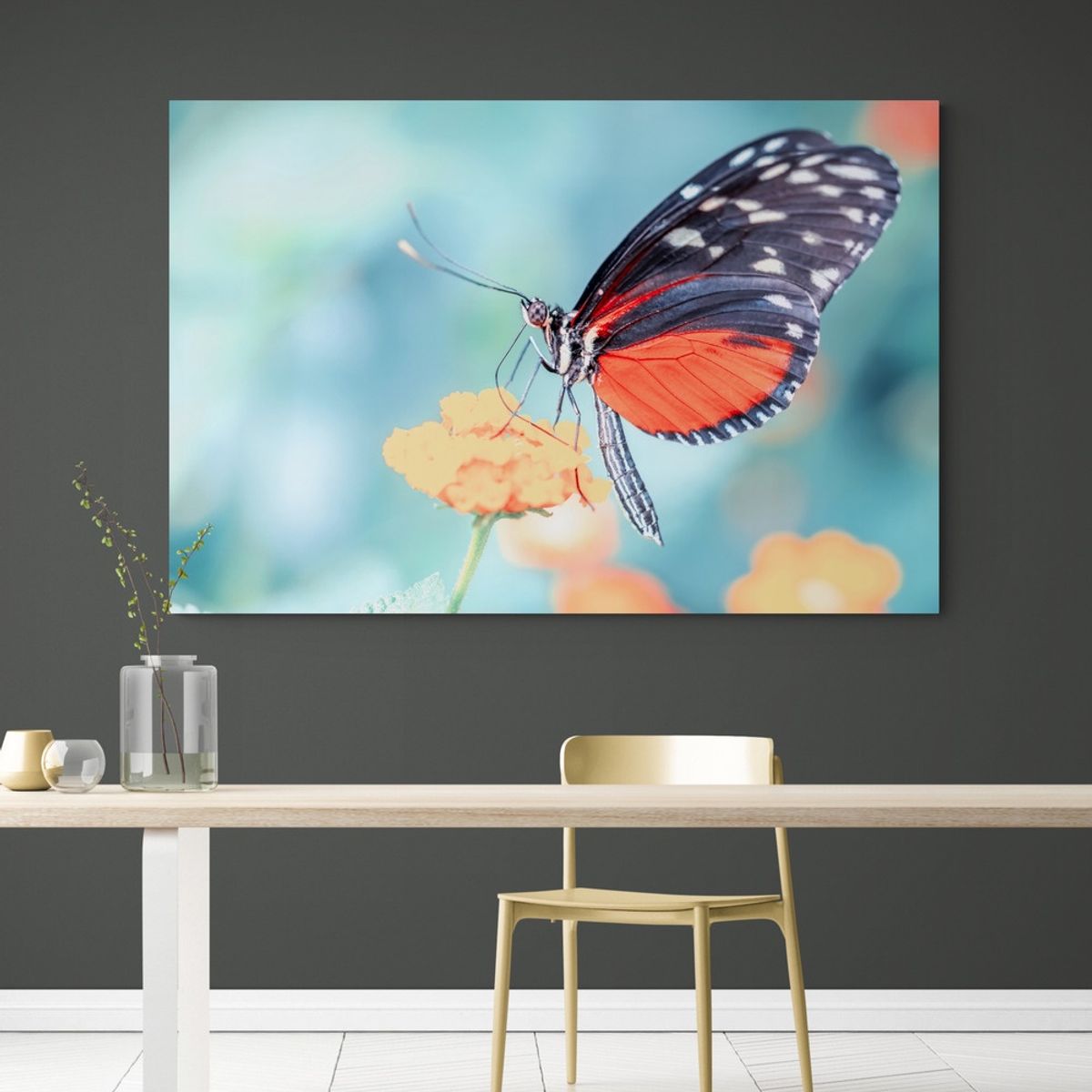 TAYRONA STORE - Cuadro En Lienzo Para Comedor Mariposas 268 70x50cm