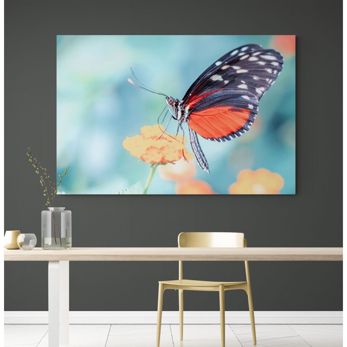 TAYRONA STORE - Cuadro En Lienzo Para Comedor Mariposas 268 70x50cm