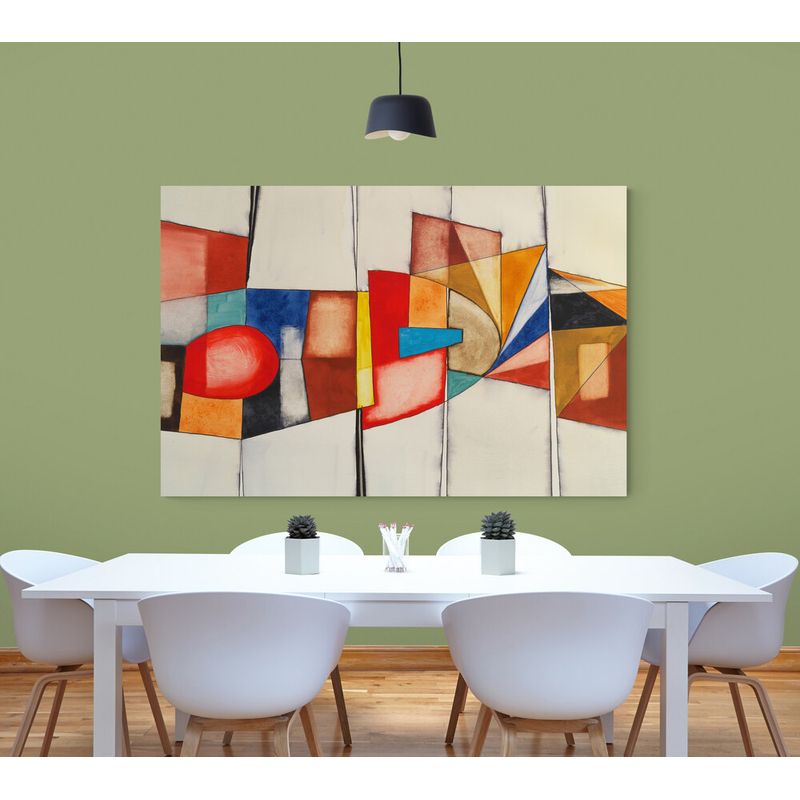 TAYRONA STORE - Cuadro En Lienzo Para Comedor Pintura Abstracta 180 50x35cm