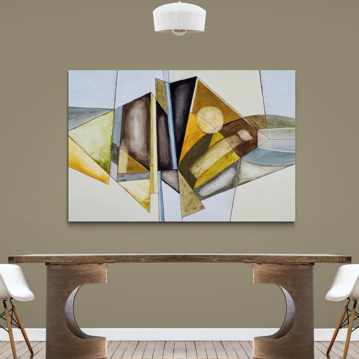 TAYRONA STORE - Cuadro En Lienzo Para Comedor Pintura Abstracta 181 120x80cm