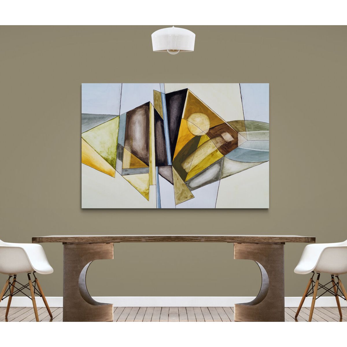 TAYRONA STORE - Cuadro En Lienzo Para Comedor Pintura Abstracta 181 120x80cm