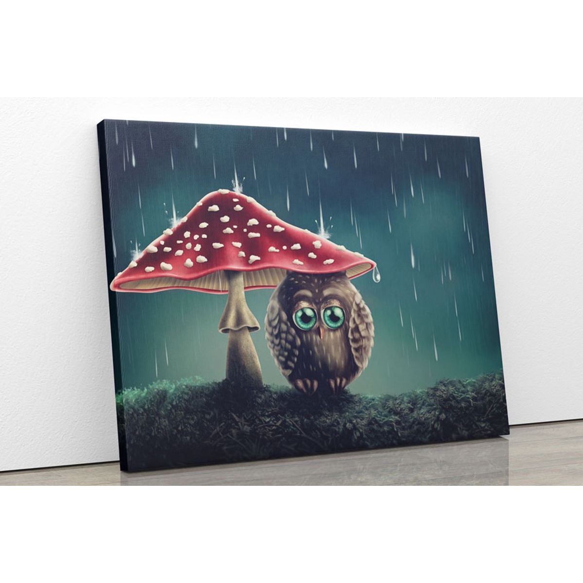 TAYRONA STORE - Cuadro En Lienzo Para Comedor Buho Y Hongo 125x100cm