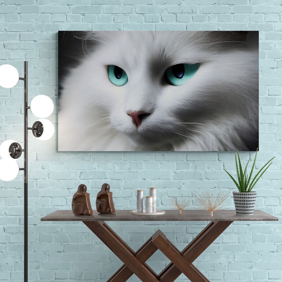 TAYRONA STORE - Cuadro En Lienzo Para Comedor Gatos 261 170x100cm