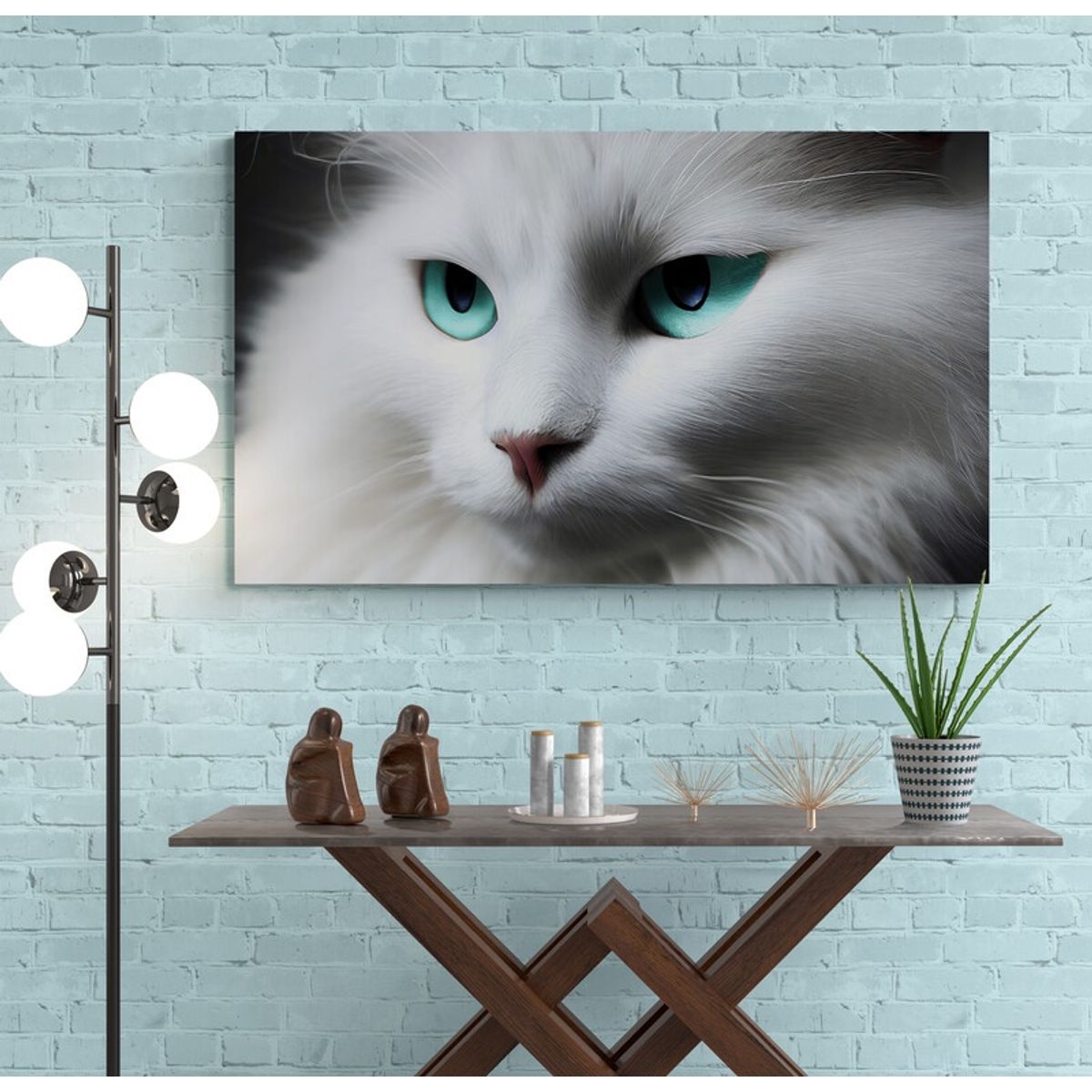 TAYRONA STORE - Cuadro En Lienzo Para Comedor Gatos 261 170x100cm