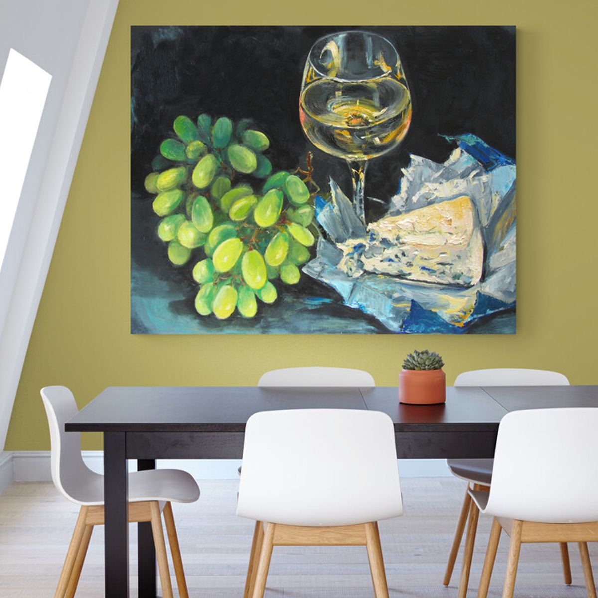 TAYRONA STORE - Cuadro En Lienzo Para Comedor Bodegon Frutas 129 50x40cm.