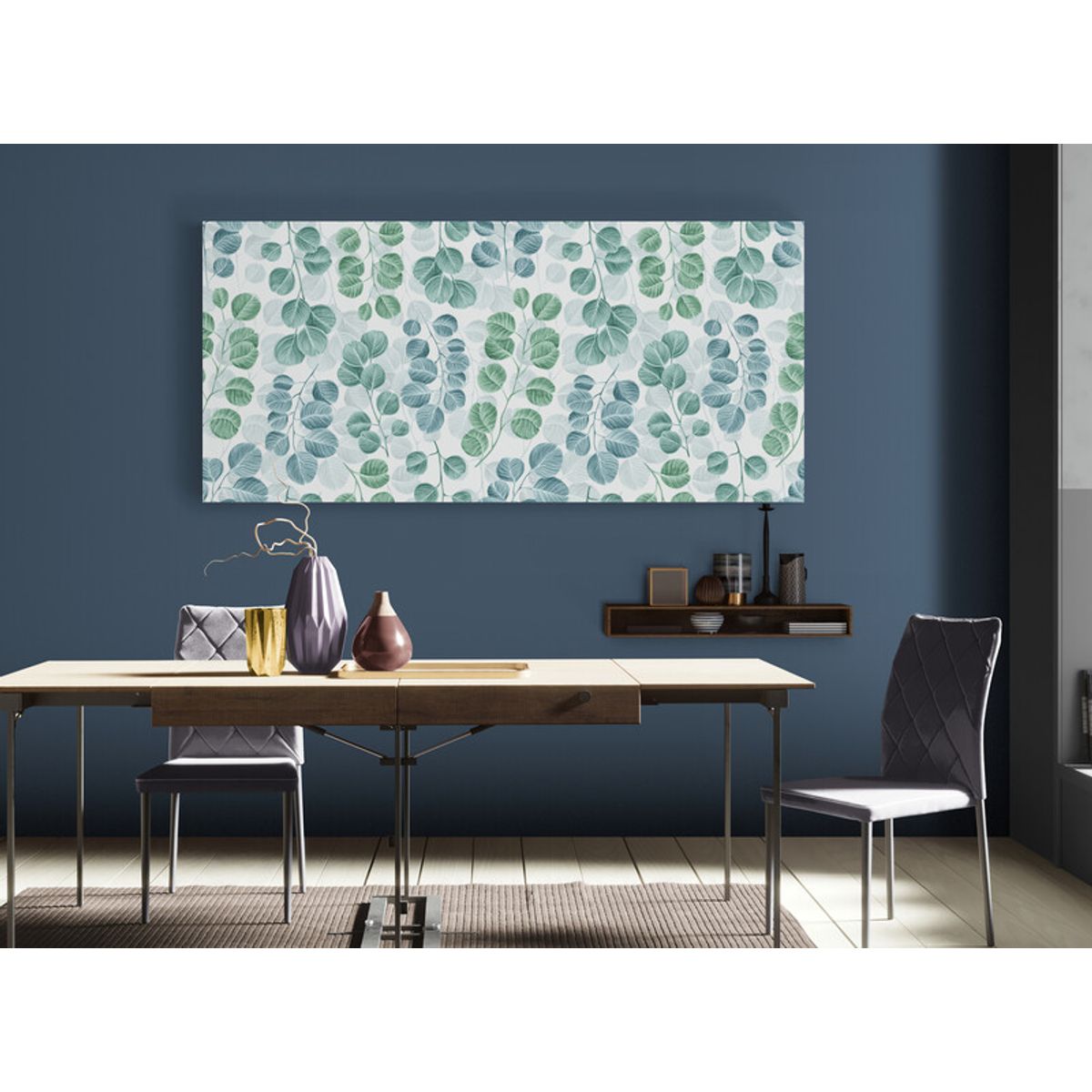 TAYRONA STORE - Cuadro En Lienzo Para Comedor Hojas 049 90x40cm