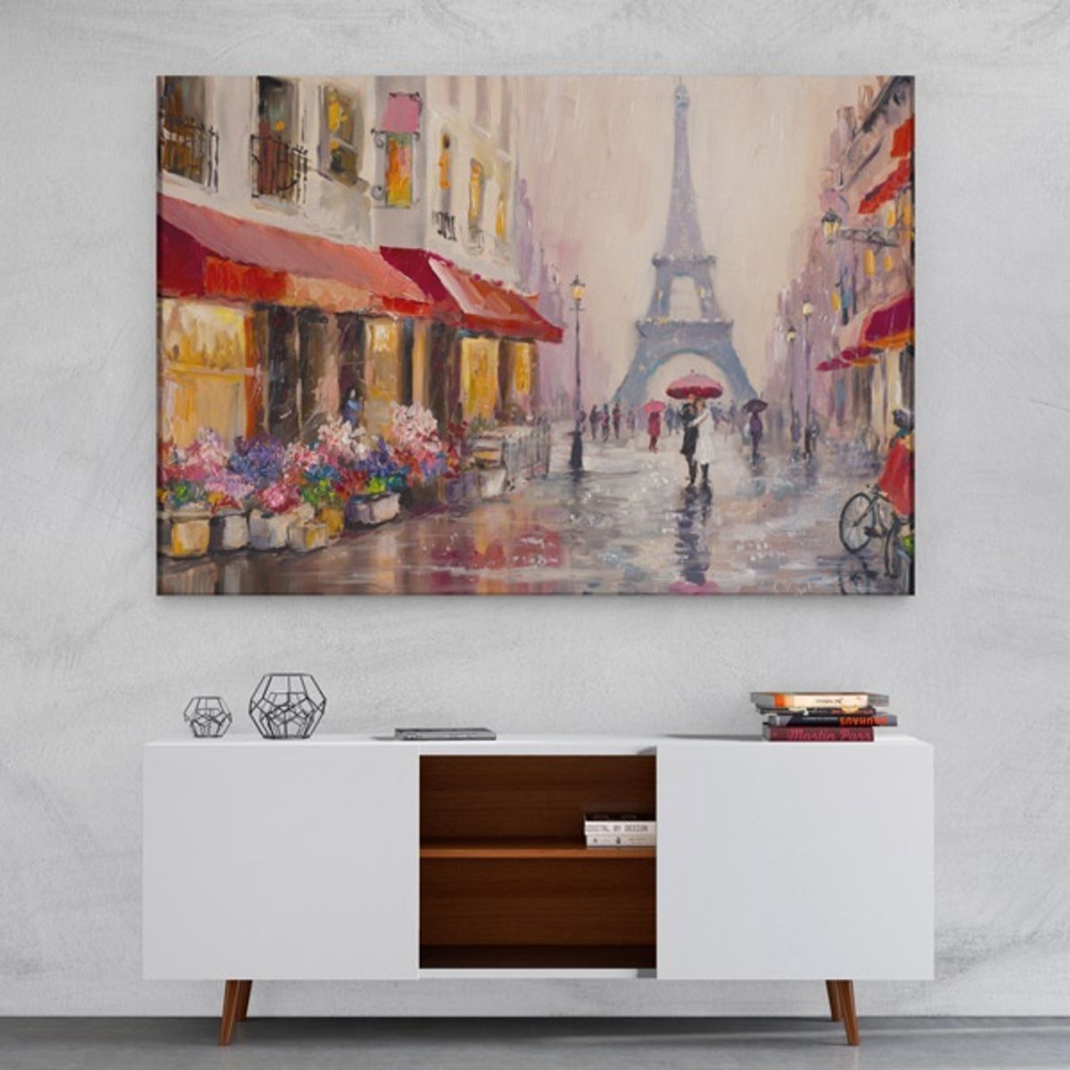 TAYRONA STORE - Cuadro En Lienzo Para Comedor Pintura Paris 15 70x50cm