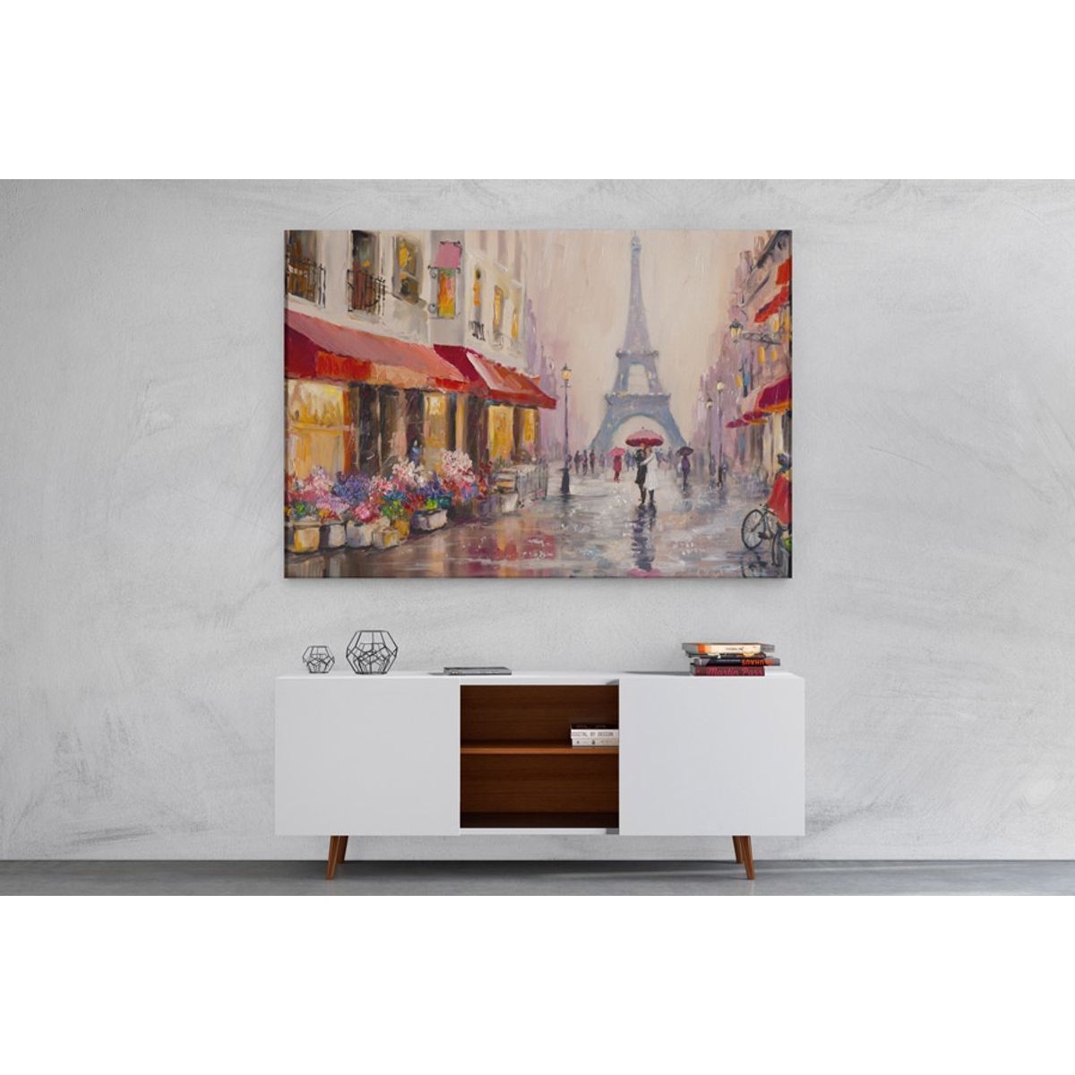 TAYRONA STORE - Cuadro En Lienzo Para Comedor Pintura Paris 15 70x50cm