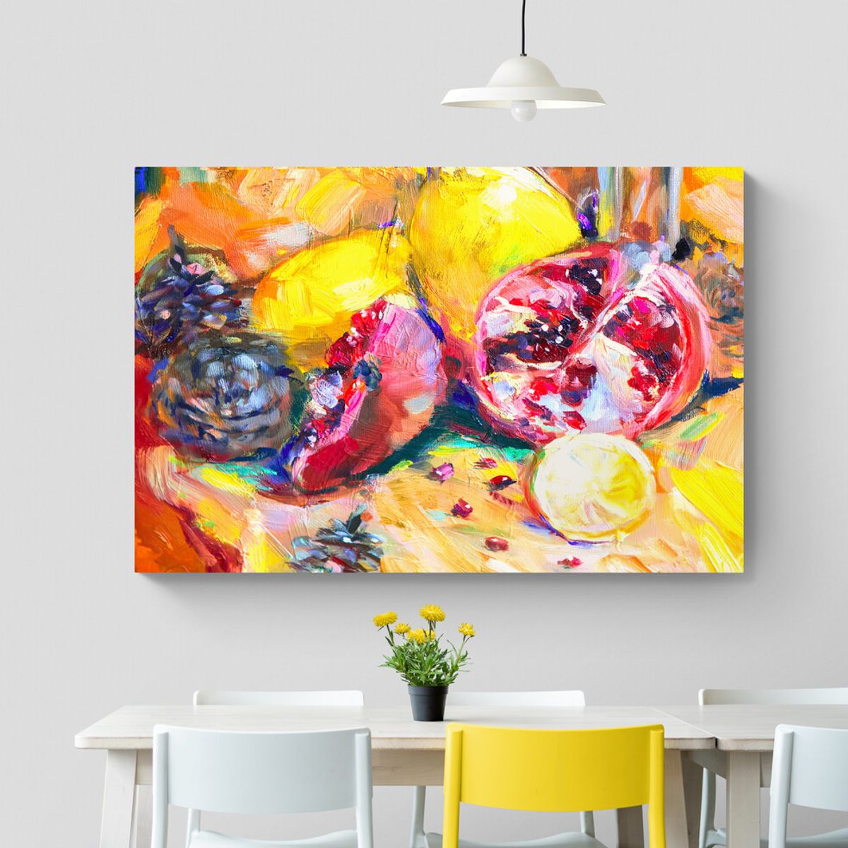 TAYRONA STORE - Cuadro En Lienzo Para Comedor Bodegon 017 70x50cm