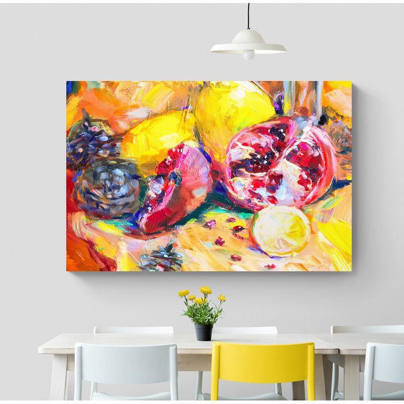 TAYRONA STORE - Cuadro En Lienzo Para Comedor Bodegon 017 100x70cm