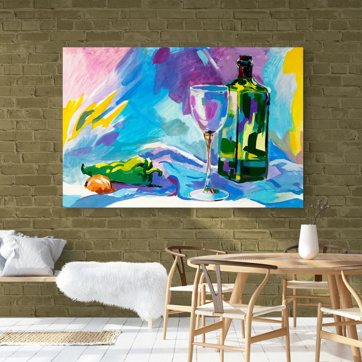 TAYRONA STORE - Cuadro En Lienzo Para Comedor Bodegon 019 150x100cm