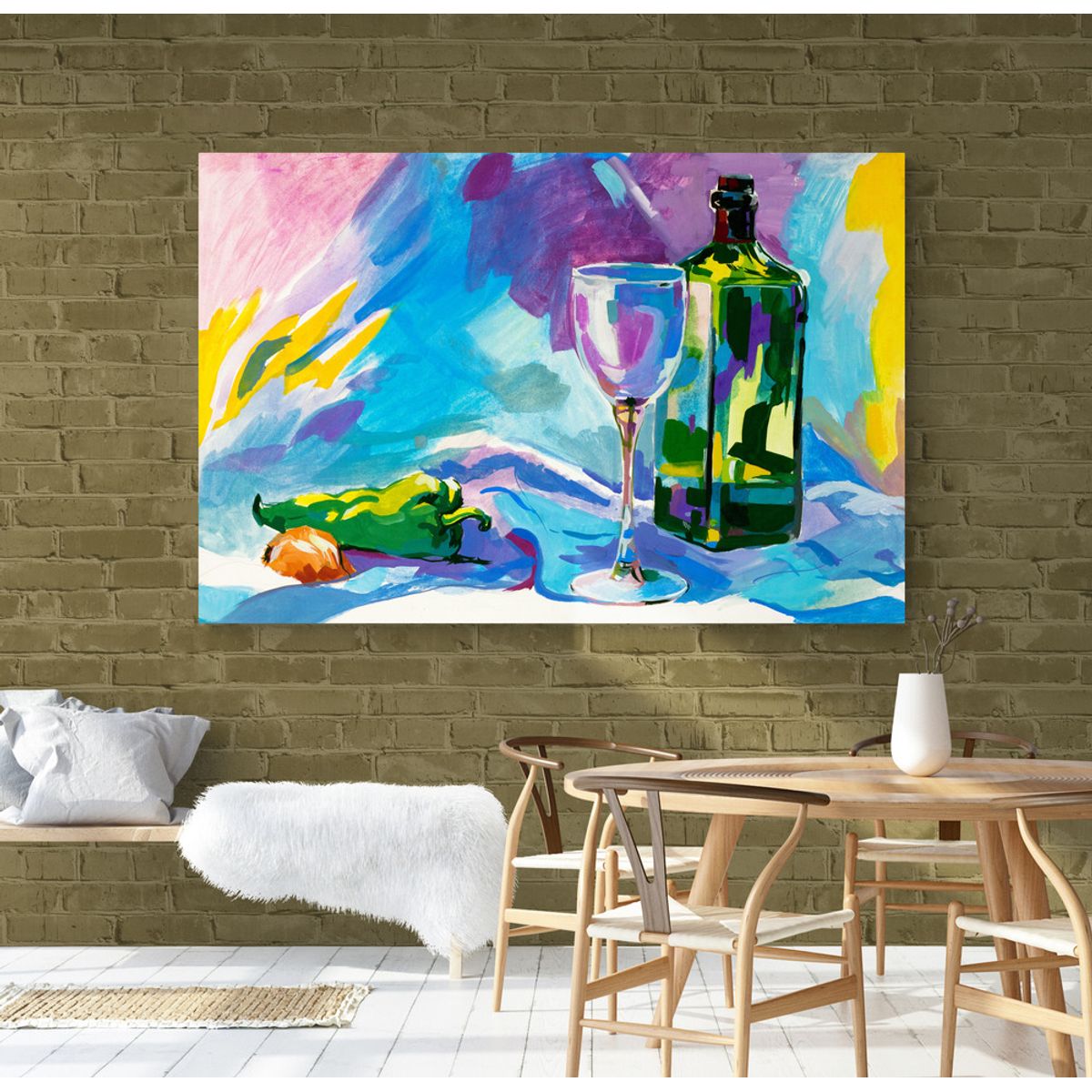 TAYRONA STORE - Cuadro En Lienzo Para Comedor Bodegon 019 150x100cm