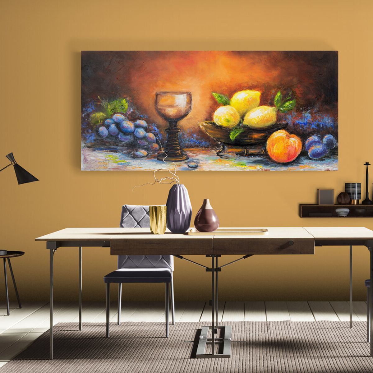 TAYRONA STORE - Cuadro En Lienzo Para Comedor Bodegon 025 120x55cm.