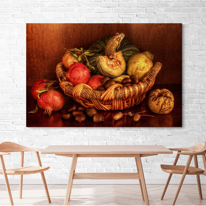 TAYRONA STORE - Cuadro En Lienzo Para Comedor Bodegon 026 70x50cm